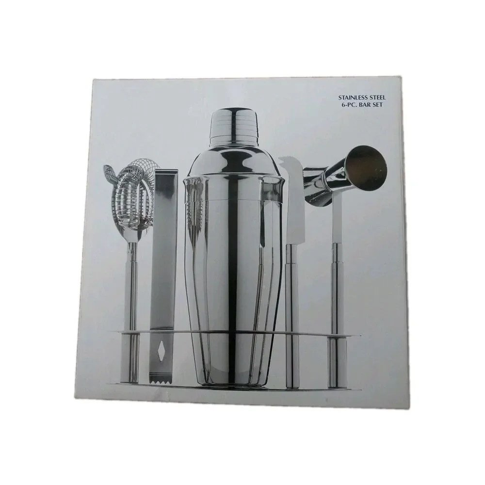 Williams Sonoma Encore Bar Tools and Cocktail Stainless Steel 6-pc Bar Set NIB